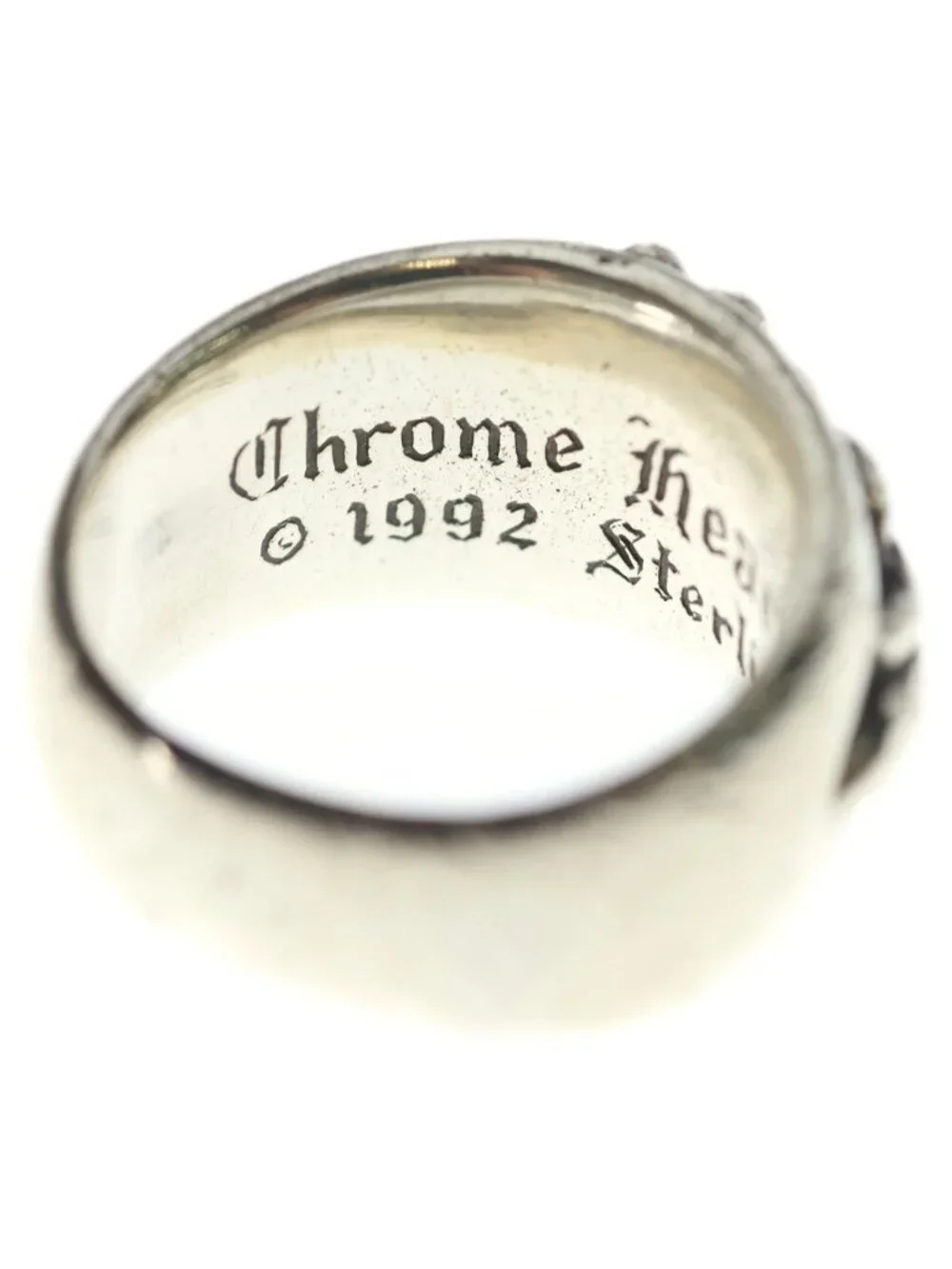 Chrome Hearts Flrl Crs Floral Cross Ring Silver